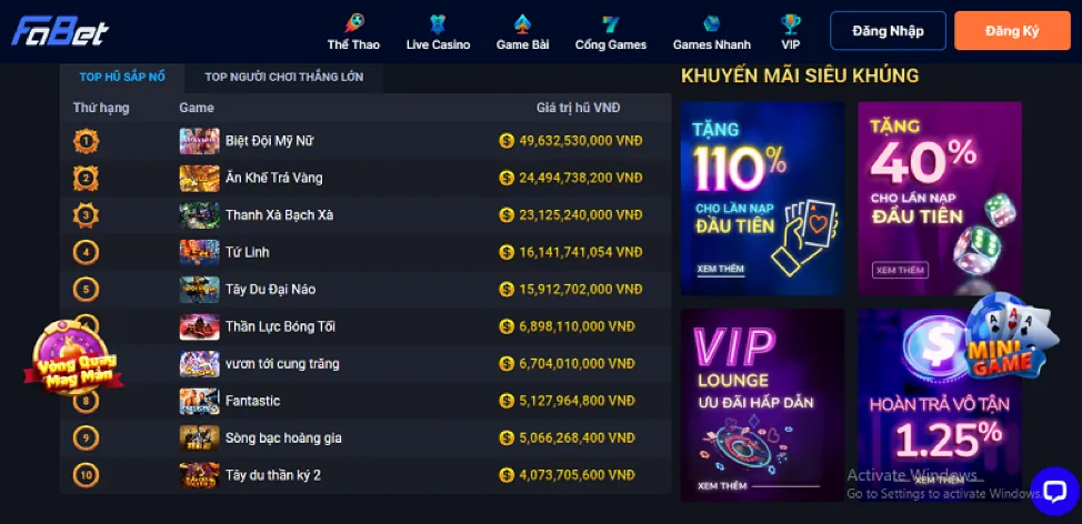 Dữ liệu sử dụng trang web và hoạt động người dùng ibet889